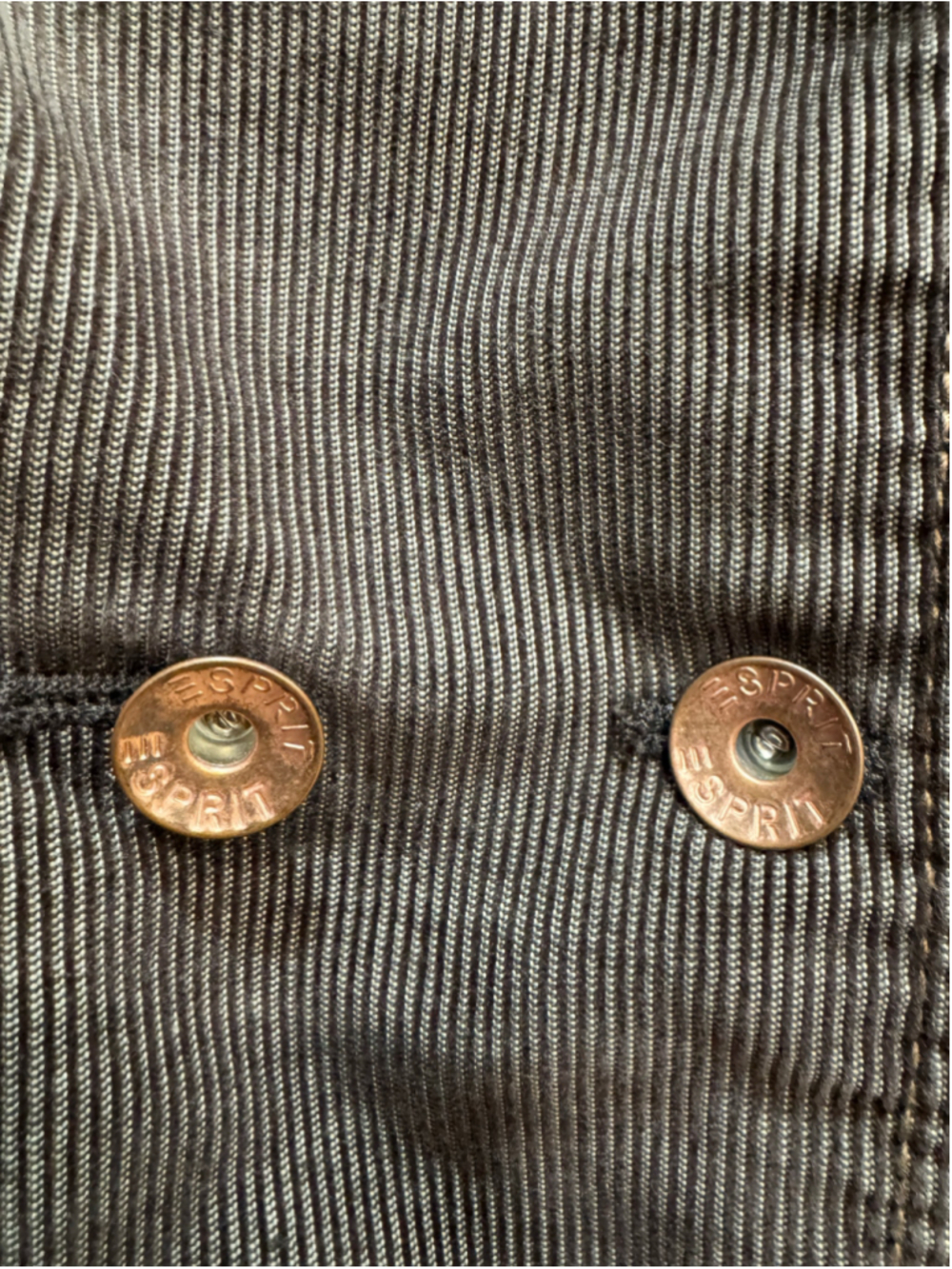 Y2K Esprit Brown Corduroy Military Utility Jacket Size S - Picture 4 of 10